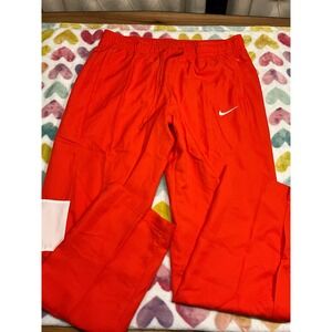 Nike Dri-FIT Women's Orange Athletic Track Pants Joggers Size L
